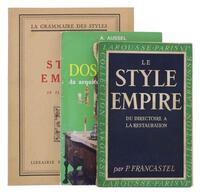 Lote 396 - ABC DOS ESTILOS, DA ARQUITECTURA AO MOBILIÁRIO; LE STYLE EMPIRE. 50 ILLUSTRATIONS; LE STYLE EMPIRE, DU DIRECTOIRE A LA RESTAURATION - 3 Vols. A. Aussel, Lisboa, Editorial Presença, 1984; Henry Martin, Paris, Librairie Ernest Flammarion, 1945; P