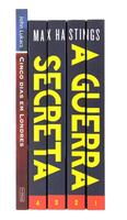 Lote 436 - A GUERRA SECRETA. ESPIÕES, CÓDIGOS E GUERRILHAS, 1939-1945 (4 VOLS); CINCO DIAS EM LONDRES. NEGOCIAÇÕES QUE MUDARAM O RUMO DA II GUERRA. 2 OBRAS (5 Vols.) Max Hastings, [s.l.], Sábado, 2019. 4 vols., obra completa; John Lukacs, Rio de Janeiro, 