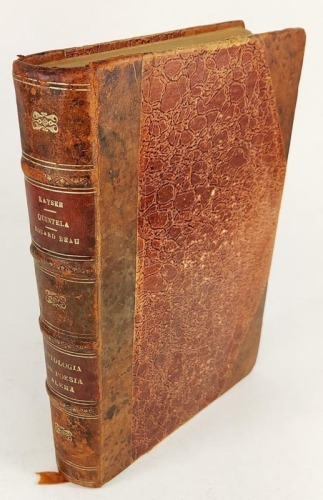 Lote 198 - ANTOLOGIA DE POESIA ALEMÃ - selecção e notas de Wolfgang Kayser; Paulo Quintela; Albin Eduard Beau, Lisboa, Livraria Clássica Editora; Publicações do Instituto de Cultura Alemã, 1944. Luxuosa encadernação francesa em pele com títulos, gravaçõe