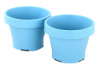 Lote 273 - VASOS PARA PLANTAS - Conjunto de 2 vasos em plástico azul modelo Grava do Ikea. Dim: 35x46 cm