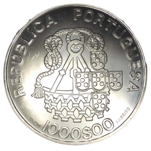 Lote 17 - PORTUGAL, MOEDA DE 1000 ESCUDOS EM PRATA 500, ANO 1998 - Moeda da República Portuguesa de 1998, Santa Casa da Misericórdia. Peso indicativo: 27 g. Dim: 40 mm (diâmetro). Nota: sem classificação atribuída pela Oportunity Leilões, cabe ao licitant