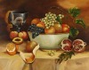 Lote 13 - GALIANA CARDOSO - Original - Pintura a óleo sobre tela, assinada, motivo "Natureza Morta com Frutos", com 55x70 cm (moldura dourada com 75x90 cm - 3