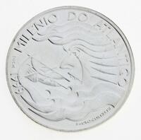 Lote 122 - PORTUGAL, MOEDA DE 1000 ESCUDOS EM PRATA 500, ANO 1999 - Moeda da República Portuguesa de 1999, Milénio do Atlântico. Peso indicativo: 27 g. Dim: 40 mm (diâmetro). Nota: apresentada em alvéolo próprio. sem classificação atribuída pela Oportunit