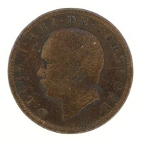 Lote 128 - PORTUGAL, MOEDA DE XX REIS EM BRONZE, ANO 1884 - Moeda da Monarquia Portuguesa de D. Luiz I de 1884. Peso indicativo: 12 g. Dim: 30 mm (diâmetro). Nota: sem classificação atribuída pela Oportunity Leilões, cabe ao licitante atribuir a classific