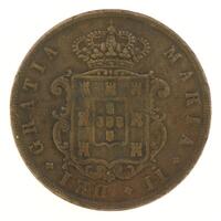 Lote 138 - PORTUGAL, MOEDA DE XX REIS EM COBRE, ANO 1849 - Moeda da Monarquia Portuguesa de D. Maria II de 1849. Dim: 37 mm. Nota: sem classificação atribuída pela Oportunity Leilões, cabe ao licitante atribuir a classificação e a valorização que entender