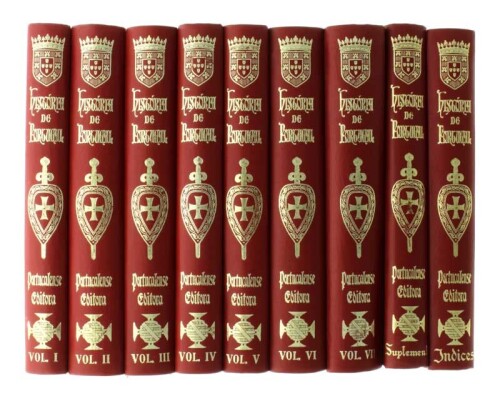 Lote 11 - HISTÓRIA DE PORTUGAL - EDIÇÃO MONUMENTAL DA PORTUCALENSE EDITORA PORTO - 9 Vols. Exemplares bem estimados. Valor estimado de 250-300€. Edição Comemorativa do 8º centenário da fundação da nacionalidade. Colaborada pelos mais eminentes historiador