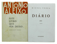 Lote 450 - LIVROS AUTORES PORTUGUESES - 2 Vols. Diário XVI, 2ª Edição Coimbra 1990 (Miguel Torga); Este Livro Que Vos Deixo... Lisboa 1975 (António Aleixo). Nota: sinais de manuseamento e desgastes