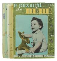 Lote 489 - REVISTAS VINTAGE "ENXOVAL DO BÉBÉ", (ANOS 50) - 3 Revistas clássicas e raras com vários desenhos a cores para tricotar roupas para bebes. Agência de Publicações ELA. Nota: sinais de manuseamento, falhas e desgastes