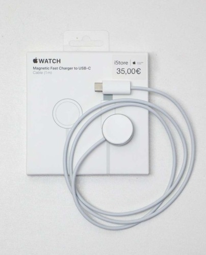 Lote 22 - CABO APPLE IWATCH - cabo magnético para carregamento rápido com conector USB-C, compatível com todos os modelos Apple Iwatch. Em caixa