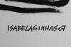 Lote 1927 - Isabel Laginhas (n.1942) - Original - Técnica mista sobre papel, assinado e datado de 2007, motivo "Abstracto", com 29x21 cm (moldura com 55x44 cm). Nota: Isabel Laginhas foi bolseira da Fundação Calouste Gulbenkian para a investigação de Tape - 3