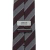 Lote 2375 - Gravata ARMANI 100% seda pura, Cinza e Bordeaux listada – OneSize, Made In Italy. Nota: Excelente estado, como nova. P.V.P. em loja 120,00 € - 3