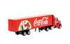 Lote 37 - CAMIÃO COM PUBLICIDADE, MINIATURA - Modelo de camião com reboque à Escala 1:87, decorado com publicidade à Coca-Cola. Dim: 19 cm (aprox.) - 3