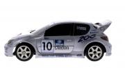 Lote 9 - Carro telecomandado Peugeot 206 WRC 2000, modelo à escala 1/16, para maiores de 6 anos, marca Nikko, em caixa de origem, danificada