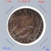 Lote 2 - Moeda de X Reis 1727 de D. João V, valor de catálogo 25/60€, AG 34.02, MBC