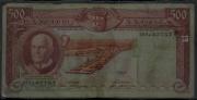 Lote 10 - Nota de 500 Escudos do Banco de Angola, de 10 de Junho de 1970, nº 65Ea47757. Nota: apresenta sinais de uso.