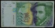 Lote 88 - Notafília - Nota Espanhola de Mil Pesetas Hernán de Cortés de 12/10/92