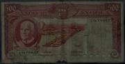 Lote 122 - Nota de 500 Escudos do Banco de Angola, de 10 de Junho de 1970, nº 1Vw79837. Nota: apresenta sinais de uso.