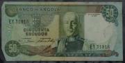 Lote 314 - Nota de 50 Escudos do Banco de Angola, de 24 de Novembro de 1972, nº EY 31816. Nota: apresenta sinais de uso.