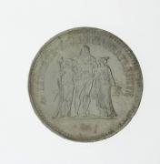 Lote 450 - Moeda República Francesa 50 Francos de 1978 prata (900 0/00 30g)