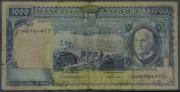 Lote 475 - Nota de 1000 Escudos do Banco de Angola, de 10 de Junho de 19620, nº 11A9D761477 Nota: apresenta sinais de uso.