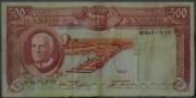 Lote 522 - Nota de 500 Escudos do Banco de Angola, de 10 de Junho de 1970, nº 42Ba21930 Nota: apresenta sinais de uso.