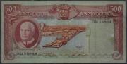Lote 595 - Nota de 500 Escudos do Banco de Angola, de 10 de Junho de 1970, nº2Ebt58864 Nota: apresenta sinais de uso.