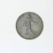 Lote 607 - Moeda República Francesa 5 Francos de 1960 prata (835 0/00 12g)
