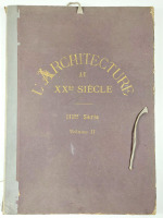 Lote 36 - L'ARCHITECTURE AU XXe SIÈCLE - 51 pranchas in-folio. L'architecture au XXe Siècle, choix des meilleures constructions nouvelles, hotels, maisons de rapport, villas, etc., 3ème série, Volume II, Éditions Albert Morancé, Librairie Centrale d'Art e