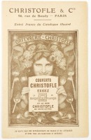 Lote 74 - BROCHURA CATÁLOGO CHRISTOFFLE 1906/7 - Brochura catálogo original Christoffle & Cie da primeira década do século XX, profusamente ilustrado com uma vasta gama de produtos. Interessante e raro documento histórico de apurado design gráfico. Exempl