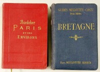 Lote 99 - GUIAS BAEDEKER DE PARIS E MELLOTTÉE DA BRETANHA - Conjunto composto por dois guias turísticos antigos: Bædeker Paris et ses Environs, Manuel du Voyageur par K. Bædeker, avec 14 cartes et 32 plans, seizième édition, refondue et mise à jour, Leip