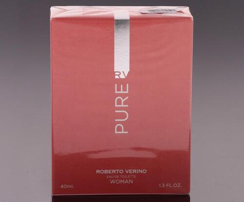 Lote 11 - ROBERTO VERINO, FRASCO DE PERFUME - Eau de Toilette for Women "Pure", Made in Spain, 40 ml. Nota: sem uso, caixa selada