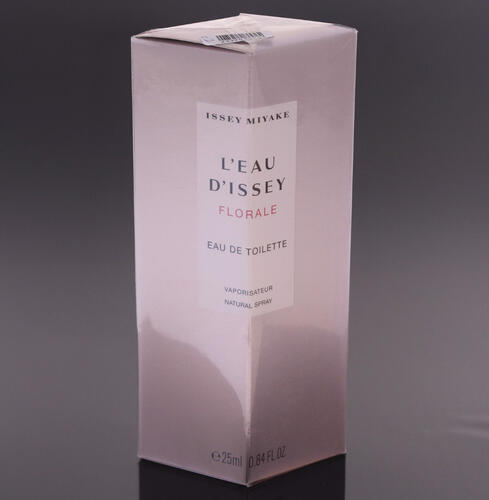 Lote 13 - ISSEY MIYAKE, FRASCO DE PERFUME - Eau de Toilette "L`Eau D`Issey Florale", Made in France, 25 ml. Nota: sem uso, caixa selada