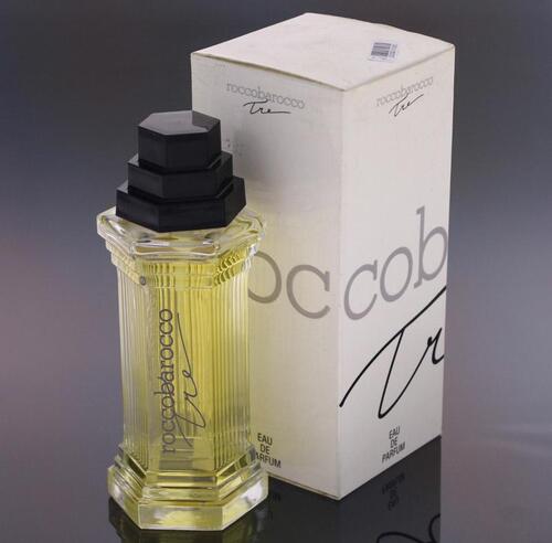 Lote 21 - ROCCOBAROCCO, FRASCO DE PERFUME - Eau de Parfum "Tre”, Made in Italy, 100 ml. Nota: sem uso, com tampa, caixa não selada