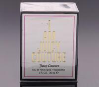 Lote 43 - JUICY COUTURE, FRASCO DE PERFUME - Eau de Parfum "I Am Juicy Couture", Made in USA, 30 ml. Nota: sem uso, caixa selada