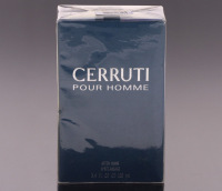 Lote 87 - CERRUTI, FRASCO DE PERFUME - After Shave "Cerruti Pour Homme", Made in France, 100 ml. Nota: sem uso, caixa selada