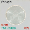 Lote 43 - FRANÇA, MOEDA DE 100 FRANCOS EM PRATA 900, ANO 1982 - Moeda da República Francesa de 1982. Peso indicativo: 15 g. Dim: 31 mm (diâmetro). Nota: sem classificação atribuída pela Oportunity Leilões, cabe ao licitante atribuir a classificação e a va - 3