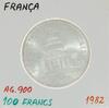 Lote 48 - FRANÇA, MOEDA DE 100 FRANCOS EM PRATA 900, ANO 1982 - Moeda da República Francesa de 1982. Peso indicativo: 15 g. Dim: 31 mm (diâmetro). Nota: sem classificação atribuída pela Oportunity Leilões, cabe ao licitante atribuir a classificação e a va - 3