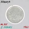 Lote 63 - FRANÇA, MOEDA DE 5 EUROS EM PRATA 835, ANO 1963 - Moeda da República Francesa de 1963. Peso indicativo: 12 g. Dim: 29 mm (diâmetro). Nota: sem classificação atribuída pela Oportunity Leilões, cabe ao licitante atribuir a classificação e a valori - 3