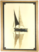 Lote 9 - JOAQUIM GOMES FERREIRA ALVES, FOTOGRAFIA ORIGINAL - Fotografia original de barco à vela do fotógrafo e médico portuense Joaquim Gomes Ferreira Alves (1883-1944) e tio do notável fotógrafo de arquitectura Luís Ferreira Alves (n.1938) vide https://