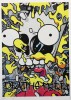 Lote 43 - DEATH NYC - Litografia sobre papel, assinada, datada de 2023, série 86/100, título "Death Free Bart Simpson". Com Certificado/selo de garantia. Dim: mancha 45x32 cm. Sem moldura. Nota: Death NYC é uma artista de rua de Nova York. Crescendo em No