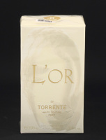 Lote 62 - TORRENTE, FRASCO DE PERFUME - Eau Déodorante Adoucissante "L`Or", Made in France, 100 ml. Nota: sem uso, caixa selada