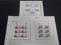 Lote 91 - Lote composto por coleção completa de Blocos de selos e Folhas miniatura novos (MNH**) e diferentes (montados em 6 folhas de álbum) da ILHA DE MAN dos anos de 1986 e 1987 (inclui 2 séries completas em folhas miniatura). Cotação YVERT 86.50€.