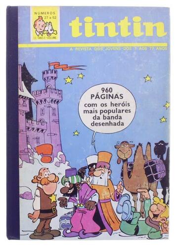 Lote 18 - LIVRO - Encadernação da revista Tintin 11º ano 2º Volume - do 27 ao 52. Encadernação de capa dura. Nota: sinais de uso