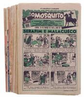 Lote 41 - BANDA DESENHADA - Conjunto de 60 fascículos de banda desenhada do "O Mosquito" (pequeno), fascículos do nº 600 ao 679, de 1944/45. Nota: com faltas e sem repetições