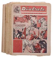 Lote 45 - LIVRO - Conjunto de 45 fascículos da colecção Diabrete, série 400, ano 1947/48, capas de brochura. Nota: com repetições e faltas