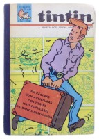 Lote 48 - Livro - Encadernação da revista Tintin 9º ano 2º Volume - do 27 ao 52, edição: Livraria Bertrand. Encadernação de capa dura. Nota: sinais de uso