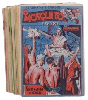 Lote 56 - BANDA DESENHADA - Conjunto de 82 fascículos de banda desenhada do "O Mosquito" (pequeno), fascículos do nº 400 ao 498, de 1943/44. Nota: com faltas e sem repetições