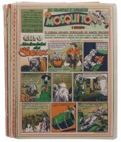 Lote 61 - BANDA DESENHADA - Conjunto de fascículos de banda desenhada do "O Mosquito" (grande), 44 fascículos do nº 859 ao 889 (soltos), de 1947. Nota: repetições e faltas de fascículos