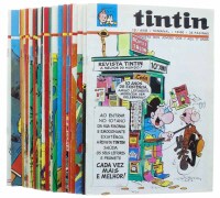 Lote 70 - LIVRO - Conjunto de fascículos da revista Tintin, 10º ano do nº 1 ao 26, fascísculos soltos (1977). Nota: sinais de uso