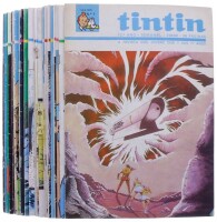 Lote 75 - LIVRO - Conjunto de fascículos da revista Tintin, 12º ano do nº 1 ao 26, fascísculos soltos (1977). Nota: sinais de uso